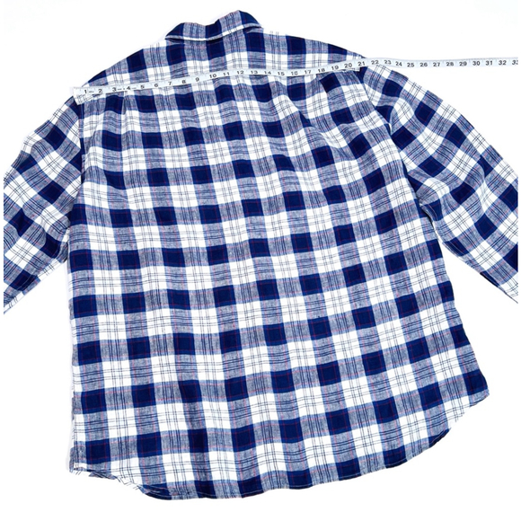 J.Crew Mens Shirt NEW XXL 100% linen Blue and White Red Plaid - Picture 5 of 5